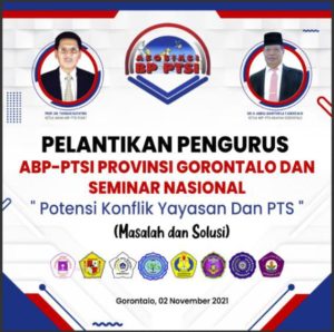 Pelantikan Pengurus Wilayah Gorontalo dan Seminar  Nasional tanggal 2 November 2021
