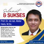 Selamat & Sukses Prof. Dr. rer.nat. Abdul Haris, M.Sc.